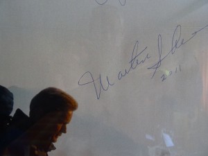 Martin Sheen and Emilio Estevez autographed poster.