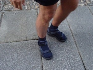 My new sandals - great legs, shame about the face?